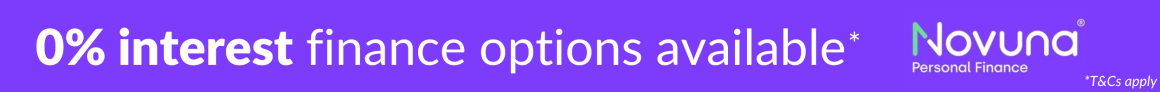 0% interest finance options available. Novuna Personal Finance.